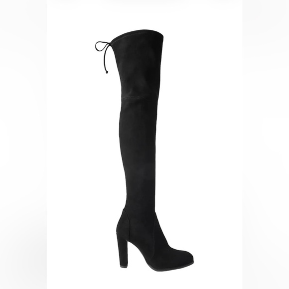 Stuart Weitzman Highland Black Suede Over-the-Knee Boots Women’s Size 8.5 - Picture 3 of 11